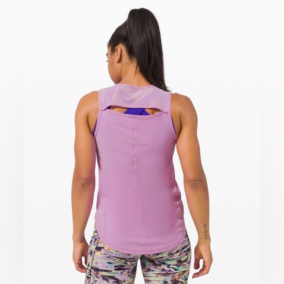 Lululemon Sculpt Tank SeaWheeze Women's Size 6 US Purple Blossom Lilac Mesh Rare - Picture 7 of 10